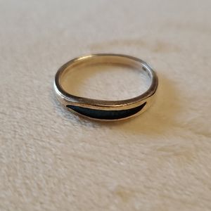 Sterling Silver Ring with Blue Stone